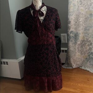 Michael Kors Red Star on Black Fabric